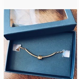 Jcrew NWT demi fine knot bracelet 14k gold plated NWB